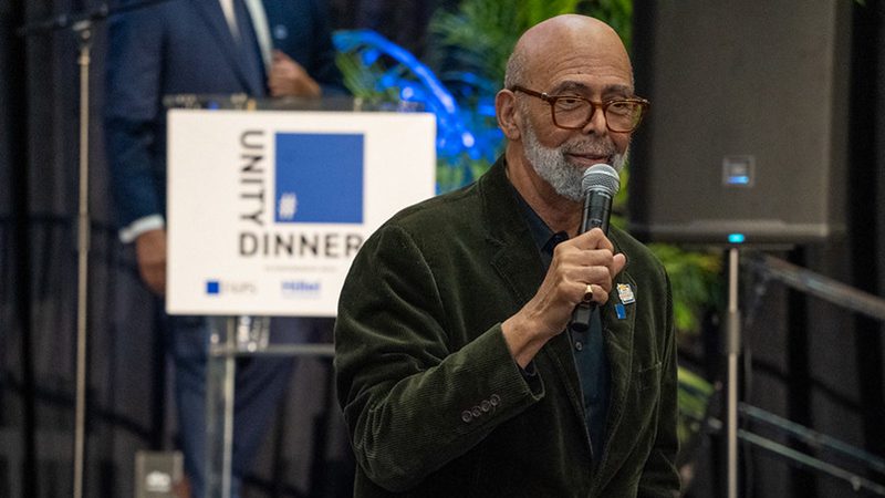 Dr. Michael Lomax speaks at the Unity Summit on February 7, 2025 at Xavier University of Louisiana during Super Bowl Weekend.