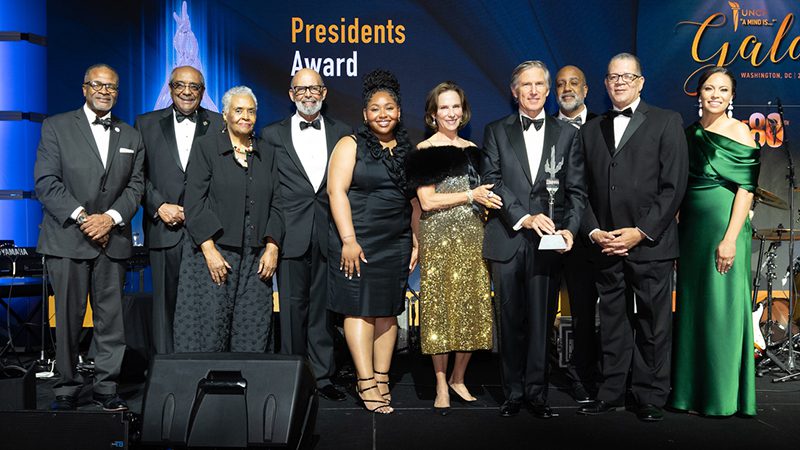 Presidents Award honorees lined up on stage