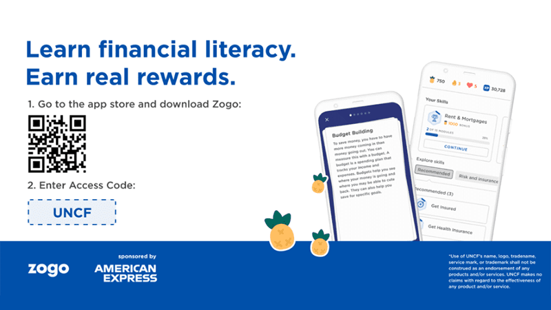 An image guiding the user to the app store to download via QR code