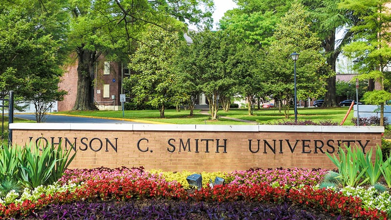 Johnson C. Smith University front sign display