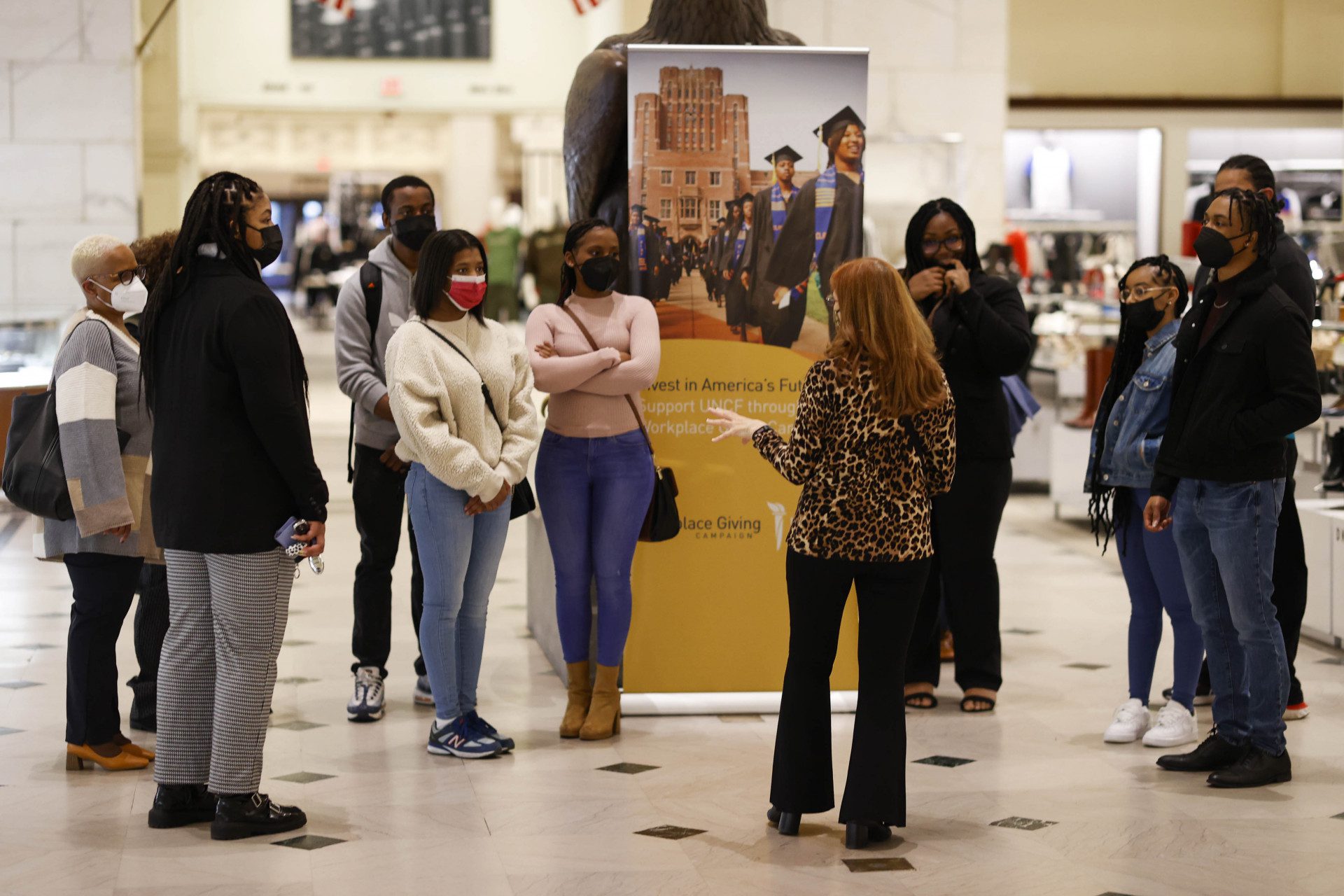 Group of Students at Macys