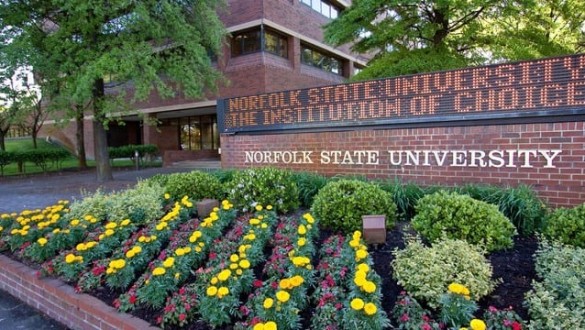 Norfolk State University sign