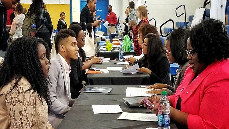 Group Practicing Interviewing Skills at EMT