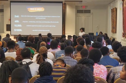 UNCF Outreach and UNCF Ambassadors student participants