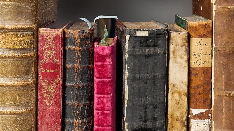 Picture of books on a shelf