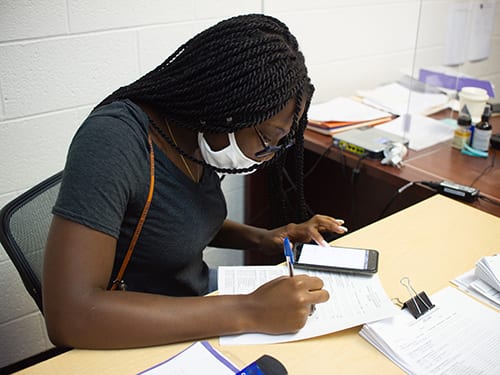 Sen. Doug Jones with Dr. Lily D. McNair, president of Tuskegee University