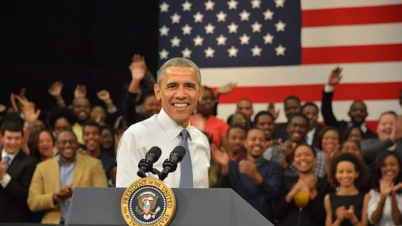 President Obama delivered remarks about education and the economy at a town hall event at Benedict College.