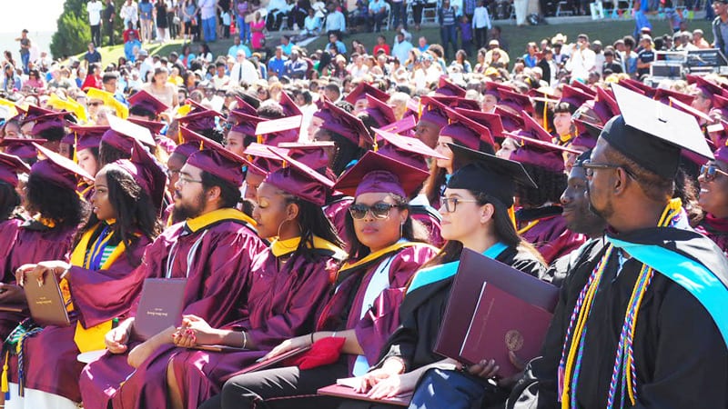 Graduation ceremony at Huston Tillotson University