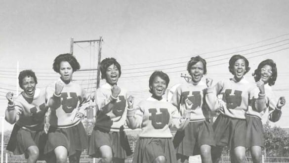 Historic image of Virginia Union University cheerleaders