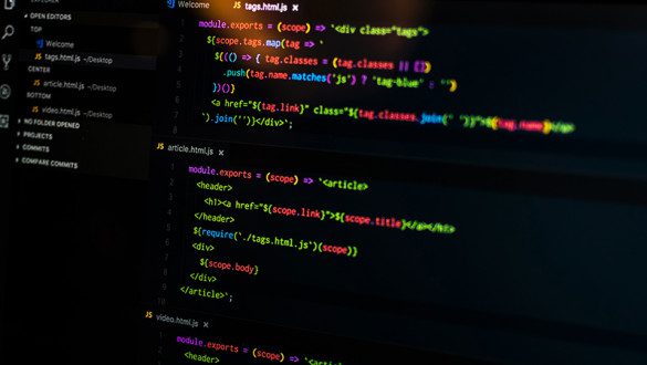 Photo of a programming terminal screen