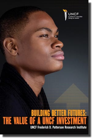 Cover of Building Better Futures: The Value of a UNCF Investment report