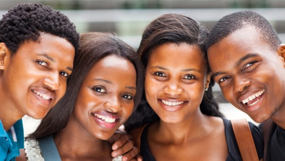 Group of students smiling