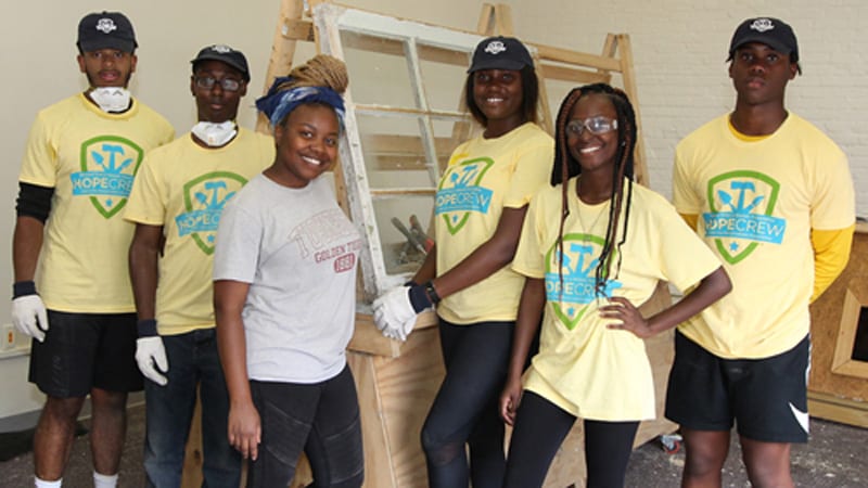 Group shot of Tuskegee University student preservation project participants